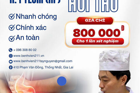 XÉT NGHIỆM VI KHUẨN HELICOBACTER.PYLORI (H.P) DẠ DÀY