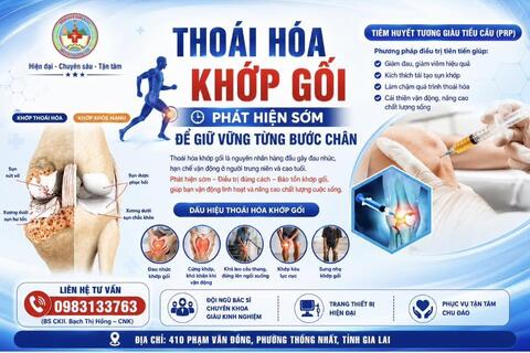 THOÁI HÓA KHỚP GỐI - PHÁT HIỆN SỚM ĐỂ GIỮ VỮNG TỪNG BƯỚC CHÂN