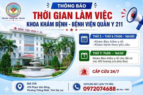 𝐓𝐇𝐎̂𝐍𝐆 𝐁𝐀́𝐎 𝐓𝐇𝐎̛̀𝐈 𝐆𝐈𝐀𝐍 𝐊𝐇𝐀́𝐌 𝐁𝐄̣̂𝐍𝐇 𝐓𝐀̣𝐈 𝐊𝐇𝐎𝐀 𝐊𝐇𝐀́𝐌 𝐁𝐄̣̂𝐍𝐇 – 𝐁𝐄̣̂𝐍𝐇 𝐕𝐈𝐄̣̂𝐍 𝐐𝐔𝐀̂𝐍 𝐘 𝟐𝟏𝟏