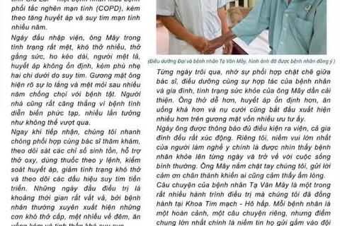 Có những niềm vui của người thầy thuốc, chỉ đơn giản là thấy người bệnh khoẻ hơn mỗi ngày...