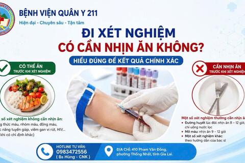Đi xét nghiệm có cần nhịn ăn không? - Hiểu đúng để kết quả chính xác