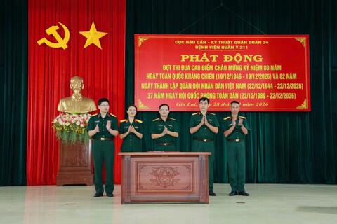 Bệnh viện Quân y 211 phát động đợt thi đua cao điểm năm 2026