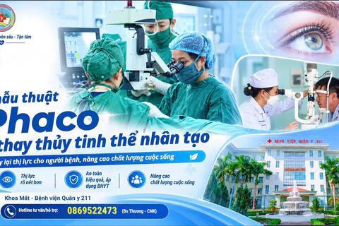Phẫu thuật Phaco thay thuỷ tinh thể nhân tạo - lấy lại thị lực cho người bệnh, nâng cao chất lượng cuộc sống